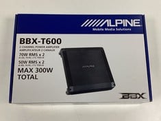 ALPINE BBK-7600 MAX 2 CHANNEL CLASS A/B CAR AMPLIFIER (ORIGINAL RRP - €119,99) IN BLACK (WITH SEALED BOX) (SEALED UNIT). [JPTZ7641]