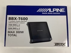 ALPINE BBK-7600 MAX 2 CHANNEL CLASS A/B CAR AMPLIFIER (ORIGINAL RRP - €119,99) IN BLACK (WITH SEALED BOX) (SEALED UNIT). [JPTZ7640]