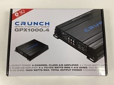 CRUNCH GROUNDFOUNDER GPX1000.4 CAR POWER AMPLIFIER (ORIGINAL RRP - €89,00) IN BLACK (WITH SEALED BOX) (SEALED UNIT) [JPTZ7644]