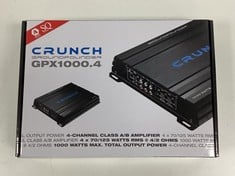 CRUNCH GROUNDFOUNDER GPX1000.4 CAR POWER AMPLIFIER (ORIGINAL RRP - €89,00) IN BLACK (WITH SEALED BOX) (SEALED UNIT) [JPTZ7642]