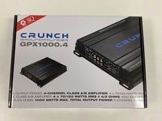 CRUNCH GROUNDFOUNDER GPX1000.4 CAR POWER AMPLIFIER (ORIGINAL RRP - €89,00) IN BLACK (WITH SEALED BOX) (SEALED UNIT) [JPTZ7645]