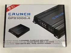 CRUNCH GROUNDFOUNDER GPX1000.4 CAR POWER AMPLIFIER (ORIGINAL RRP - €89,00) IN BLACK (WITH SEALED BOX) (SEALED UNIT) [JPTZ7643]