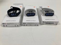 XIAOMI 3 X SMART BAND 9 SMARTWATCH (ORIGINAL RRP - €120.00). (3 X XIAOMI SMART BAND 9 SMARTWATCH WITH BOX AND CHARGER, THE BLACK WATCH DOES NOT HAVE SPANISH LANGUAGE) [JPTZ7651]