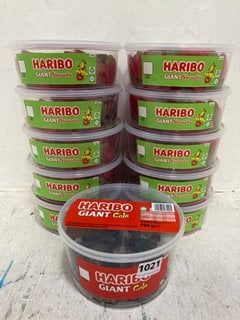 10 X HARIBO GIANT STRAWBERRIES BBE - 01/25 TO INCLUDE 1 X HARIBO GIANT COLA BBE - 09/25: LOCATION - B1