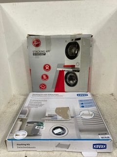 QTY OF HOUSEHOLD ITEMS TO INCLUDE XAVAX STACKING KIT WITH SLIDING PLATE & HOOVER STACKIT KIT FOR WASHING MACHINES & TUMBLE DRYERS: LOCATION - B1