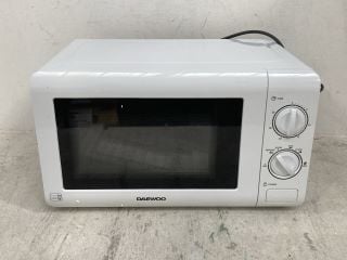 DAEWOO 800W 20L MICROWAVE IN WHITE: LOCATION - B1