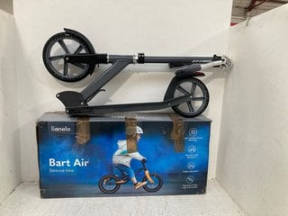 LIONELO BART AIR BALANCE BIKE TO INCLUDE BELEEV SCOOTER IN BLACK: LOCATION - B2