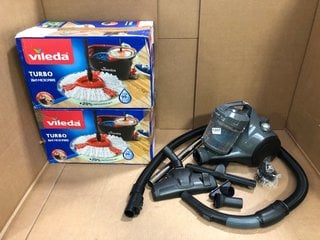 2 X VILEDA TURBO 2 IN 1 MICROFIBRE MOP SETS TO INCLUDE CYLINDER BAGLESS VACUUM CLEANER: LOCATION - B2