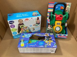 VTECH BABY 2 IN 1 GROW WITH ME WALKER TO INCLUDE FIREFLY SCUTTLE BUG & LITTLE TIKES GAS N GO MOWER: LOCATION - B2