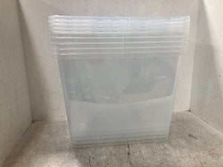 5 X CLEAR STORAGE CONTAINERS 80 LITRE CAPACITY: LOCATION - A3