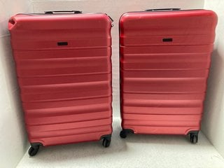 2 X JOHN LEWIS AND PARTNERS ANYDAY TRAVEL SUITCASES IN RED SIZE - L: LOCATION - A7