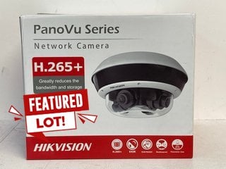 HIKVISION PANOVU SERIES NETWORK CAMERA MODEL: H.265+ - RRP - £147: LOCATION - WHITE BOOTH