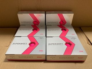 6 X BOXES OF CALLAWAY SUPER SOFT PINK MATTE FINISH GOLF BALL PACKS: LOCATION - A12