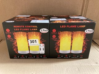 4 X REMOTE CONTROLLED LED FLAME LAMPS: LOCATION - A15