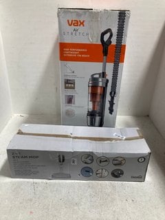 DUNELM 2 IN 1 STEAM MOP TO INCLUDE VAX AIR STRETCH UPRIGHT VACUUM CLEANER: LOCATION - B20