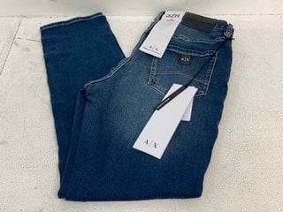 ARMANI EXCHANGE MENS DENIM POCKET JEANS IN MID WASH SIZE: 32R'' - RRP - £110: LOCATION - WHITE BOOTH