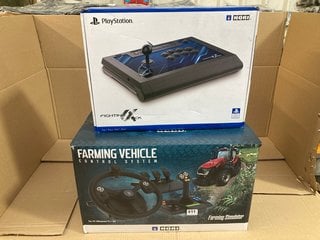 HORI FARMING SIMULATOR CONTROL SYSTEM TO INCLUDE HORI PLAYSTATION FIGHTING STICK COMBINED RRP - £173: LOCATION - B1