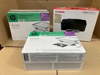 3 X ASSORTED CANON AND HP HOME PRINTERS: LOCATION - B1