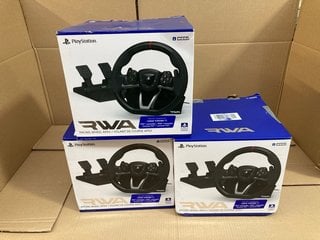 3 X HORI PLAYSTATION RACING WHEEL APEX SETS - COMBINED RRP - £327: LOCATION - B1