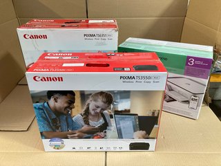 3 X ASSORTED CANON AND HP HOME PRINTERS: LOCATION - B1