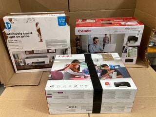 3 X ASSORTED CANON AND HP HOME PRINTERS: LOCATION - B1