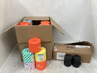 BOX OF THERMAL LABEL ROLLS TO INCLUDE LARGE BOX OF WHO GIVES A C*** WRAPPED TOILET ROLLS: LOCATION - C1