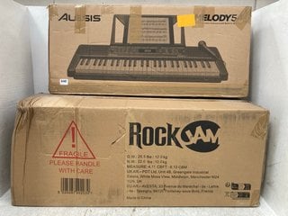 ROCKJAM KEYBOARD SUPER KIT MODEL: RJ761-SK TO INCLUDE ALESIS MELODY 54 PORTABLE KEYBOARD WITH BUILT IN SPEAKERS: LOCATION - C2