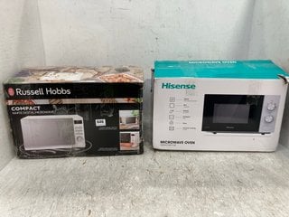 2 X ASSORTED HI SENSE AND RUSSELL HOBBS MICROWAVE/MICROWAVE OVEN: LOCATION - C3