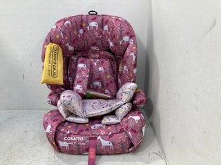 COSATTO ZOOMI 2 UNICORN GARDEN PRINTED I - SIZE CHILDRENS CAR SEAT - RRP - £100: LOCATION - C4