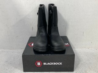 BLACKROCK FUR LINED STEEL TOE PROTECTIVE RIGGER BOOTS IN BLACK SIZE: 12: LOCATION - C4