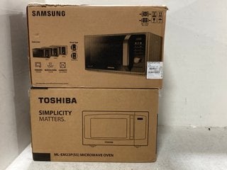 2 X ASSORTED SAMSUNG AND TOSHIBA MICROWAVE OVENS: LOCATION - C8