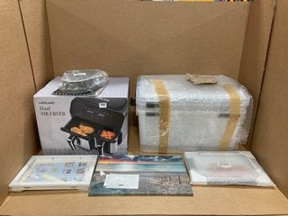 QTY OF ASSORTED HOUSE HOLD ITEMS TO INCLUDE LAKELAND DUAL AIR FRYER: LOCATION - C15