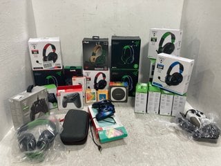 QTY OF ASSORTED GAMING ITEMS TO INCLUDE TURTLE BEACH REACT-R CONTROLLER , TURTLE BEACH RECON 50 GAMING HEADSET IN BLACK/RED: LOCATION - C21