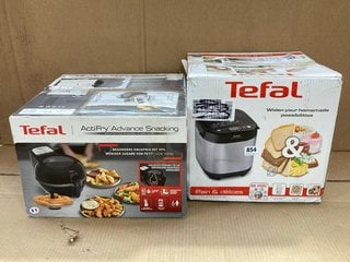 2 X ASSORTED TEFAL KITCHEN APPLIANCES TO INCLUDE ACTIFRY ADVANCE SNACKING MINI AIR FRYER IN BLACK: LOCATION - D15