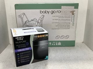 VITAL BABY NURTURE ADVANCED PRO UV STERILISER AND DRYER IN ONYX BLACK TO INCLUDE RED KITE BABY GO ROUND DELUXE JUMPER: LOCATION - D13