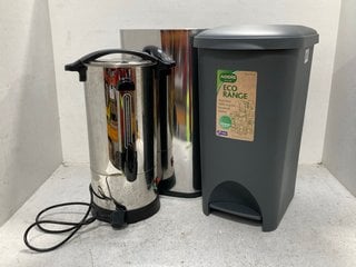 3 X ASSORTED ITEMS TO INCLUDE STAINLESS STEEL WASTE BIN: LOCATION - D13