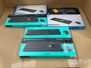 6 X ASSORTED KEYBOARDS TO INCLUDE HP 230 WIRELESS MOUSE AND KEYBOARD COMBO SET: LOCATION - D12