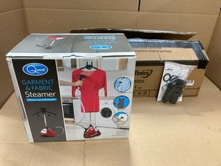 3 X ASSORTED ITEMS TO INCLUDE QUEST GARMENT AND FABRIC STEAMER: LOCATION - D11