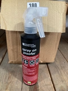 (COLLECTION ONLY) QTY OF MOUNTAIN WAREHOUSE SPRAY ON PROOFER 275ML: LOCATION - BR9