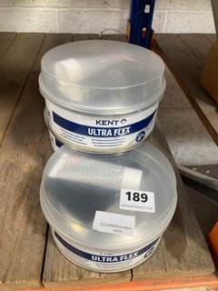 (COLLECTION ONLY) 3 X KENT ULTRAFLEX PLASTIC POLYESTER FILLER 1KG: LOCATION - BR9