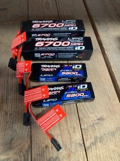 (COLLECTION ONLY) 2 X TRAXXAS ID LITHIUM POLYMER BATTERIES TO INCLUDE 2 X TRAXXAS ID 2-CELL POWER CELL: LOCATION - BR8