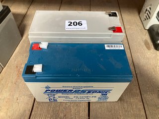 (COLLECTION ONLY) POWER SONIC 12V SEALED RECHARGEABLE BATTERY TO INCLUDE LUCAS VALVE REGULATED LEAD ACID RECHARGEABLE BATTERY: LOCATION - BR8