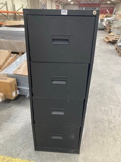 4-DRAWER METAL OFFICE FILING CABINET IN BLACK: LOCATION - A5