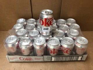 (COLLECTION ONLY) 24-PACK OF DIET COKE CANS - BB 28/02/25: LOCATION - AR8