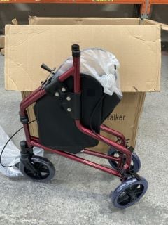 DAYS ALUMINIUM TRI WHEEL WALKER IN MAROON: LOCATION - AR11