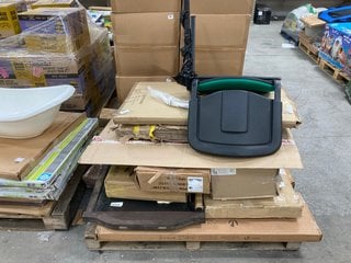 PALLET OF ASSORTED FURNITURE TO INCLUDE FURINNO COFFEE TABLE & Q-CONNECT STORAGE BOX: LOCATION - A3