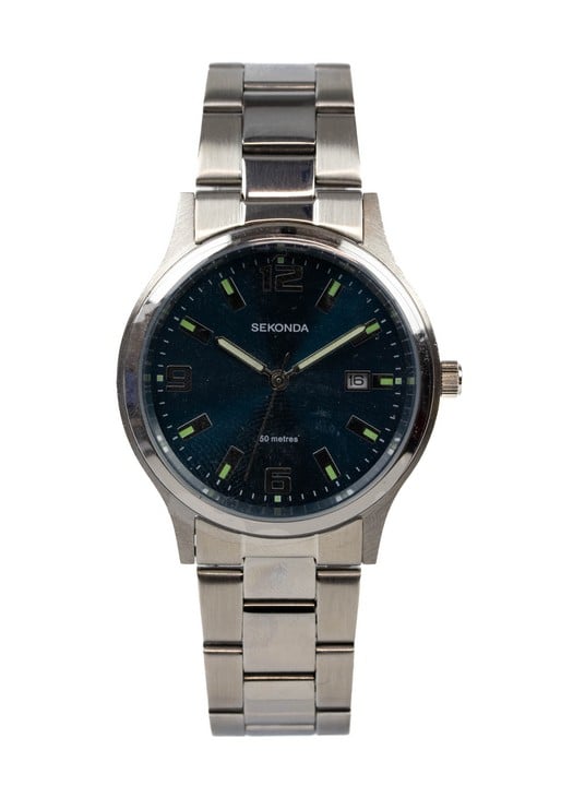 Sekonda Quartz Watch, Model: 30059 CKX Turquoise Dial Stainless Steel Bracelet. Brief Condition Report: Presumed Unworn. Has Original Box (Not Currently Running) (VAT Only Payable on Buyers Premium)