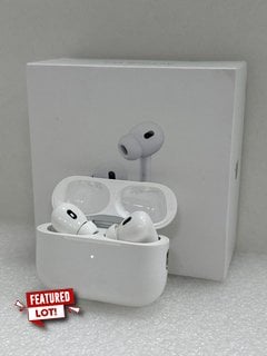 APPLE AIRPODS PRO (2ND GENERATION) WITH MAGSAFE CHARGING CASE (LIGHTNING) EARBUDS: MODEL NO A2698 A2699 A2700 (WITH BOX, CHARGER CABLE & EAR TIPS) [JPTM126968]