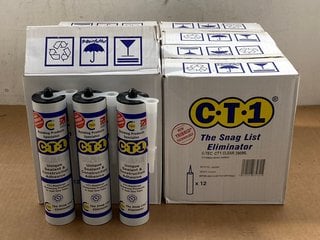 4 X BOXES OF 12 CT1 UNIQUE SEALANT & CONSTRUCTION ADHESIVE IN CLEAR - 290ML (PLEASE NOTE: 18+YEARS ONLY. ID MAY BE REQUIRED): LOCATION - J5