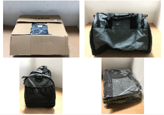 5 X BAG BASE SMALL TRAVEL BAGS WITH MULTIPLE POCKETS IN GREY MARL: LOCATION - J7